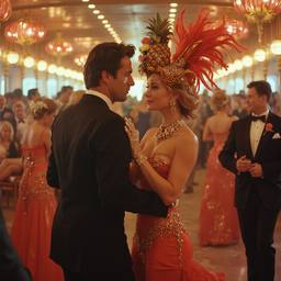 Ballroom dancing, lobster and octopus headdresses (surreal), FFF Cruises: Voyage 01 · FFF\CRS\058\006