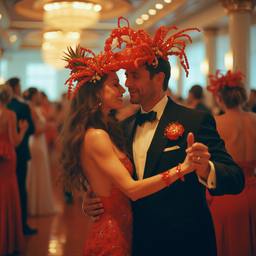 Ballroom dancing, lobster and octopus headdresses (surreal), FFF Cruises: Voyage 01 · FFF\CRS\058\008