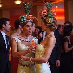 Ballroom dancing, lobster and octopus headdresses (surreal), FFF Cruises: Voyage 01 · FFF\CRS\058\014