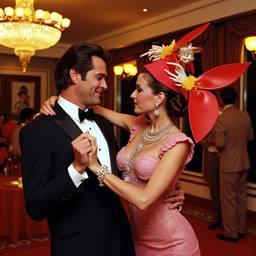 Ballroom dancing, lobster and octopus headdresses (16mm), FFF Cruises: Voyage 01 · FFF\CRS\059\002