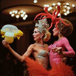 Ballroom dancing, lobster and octopus headdresses (16mm), FFF Cruises: Voyage 01 · FFF\CRS\059\005