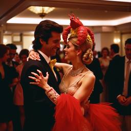 Ballroom dancing, lobster and octopus headdresses (16mm), FFF Cruises: Voyage 01 · FFF\CRS\059\006