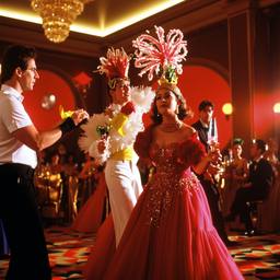 Ballroom dancing, lobster and octopus headdresses (1970s), FFF Cruises: Voyage 01 · FFF\CRS\060\002