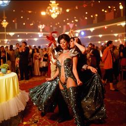 Ballroom dancing, lobster and octopus headdresses (1970s), FFF Cruises: Voyage 01 · FFF\CRS\060\003