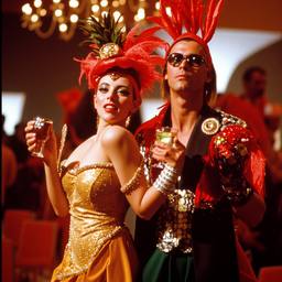 Ballroom dancing, lobster and octopus headdresses (1970s), FFF Cruises: Voyage 01 · FFF\CRS\060\004