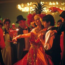 Ballroom dancing, lobster and octopus headdresses (1970s), FFF Cruises: Voyage 01 · FFF\CRS\060\005