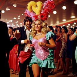 Ballroom dancing, lobster and octopus headdresses (1970s), FFF Cruises: Voyage 01 · FFF\CRS\060\006