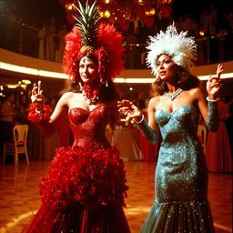Ballroom dancing, lobster and octopus headdresses (1970s), FFF Cruises: Voyage 01 · FFF\CRS\060\007
