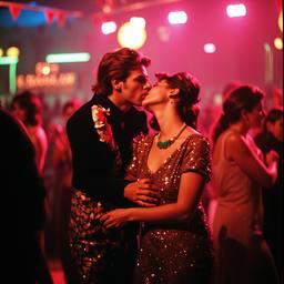 A couple kiss on the dance floor (1970s), FFF Cruises: Voyage 01 · FFF\CRS\061\004