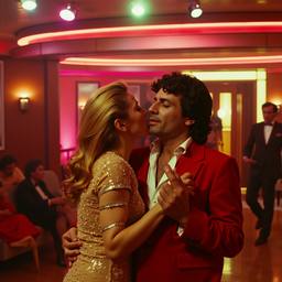 A couple kiss on the dance floor (8mm, 1970s), FFF Cruises: Voyage 01 · FFF\CRS\062\002