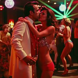 A couple kiss on the dance floor (8mm, 1970s), FFF Cruises: Voyage 01 · FFF\CRS\062\004