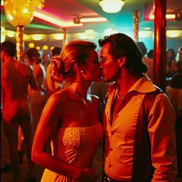 A couple kiss on the dance floor (8mm, 1970s), FFF Cruises: Voyage 01 · FFF\CRS\062\007