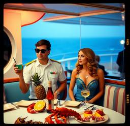 Dinner with the Captain, jellyfish and mermaids (Pulp Fiction), FFF Cruises: Voyage 01 · FFF\CRS\065\002