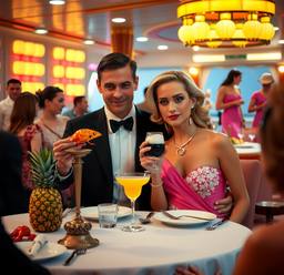 Dinner with the Captain, jellyfish and mermaids (Pulp Fiction)