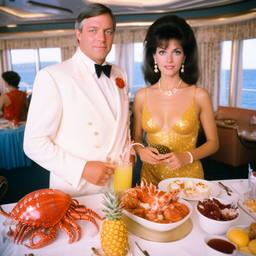 Breakfast buffet, flamboyant outfits (Kodak Portra), FFF Cruises: Voyage 01 · FFF\CRS\067\003
