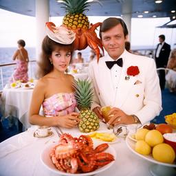 Breakfast buffet, flamboyant outfits (Kodak Portra), FFF Cruises: Voyage 01 · FFF\CRS\067\006