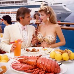 Breakfast buffet, flamboyant outfits (Kodak Portra), FFF Cruises: Voyage 01 · FFF\CRS\067\008