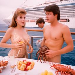 Breakfast buffet, flamboyant outfits (Kodak Portra), FFF Cruises: Voyage 01 · FFF\CRS\067\009