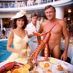 Breakfast buffet, flamboyant outfits (Kodak Portra), FFF Cruises: Voyage 01 · FFF\CRS\067\010