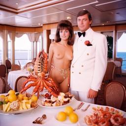 Breakfast buffet, flamboyant outfits (Kodak Portra), FFF Cruises: Voyage 01 · FFF\CRS\067\011