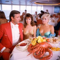 Breakfast buffet, flamboyant outfits (Kodak Portra), FFF Cruises: Voyage 01 · FFF\CRS\067\013