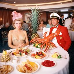 Breakfast buffet, flamboyant outfits (Kodak Portra), FFF Cruises: Voyage 01 · FFF\CRS\067\014