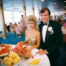 Breakfast buffet, flamboyant outfits (Kodak Portra), FFF Cruises: Voyage 01 · FFF\CRS\067\016