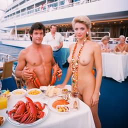 Breakfast buffet, flamboyant outfits (Kodak Portra), FFF Cruises: Voyage 01 · FFF\CRS\067\018