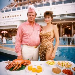 Breakfast buffet, flamboyant outfits (Kodak Portra), FFF Cruises: Voyage 01 · FFF\CRS\067\020