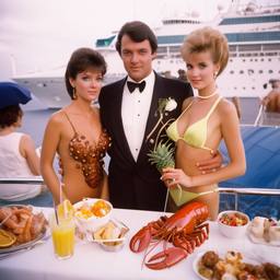 Breakfast buffet, flamboyant outfits (Kodak Portra), FFF Cruises: Voyage 01 · FFF\CRS\067\021