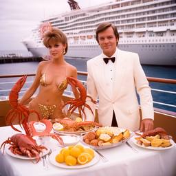 Breakfast buffet, flamboyant outfits (Kodak Portra), FFF Cruises: Voyage 01 · FFF\CRS\067\023