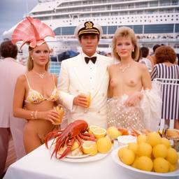 Breakfast buffet, flamboyant outfits (Kodak Portra), FFF Cruises: Voyage 01 · FFF\CRS\067\024