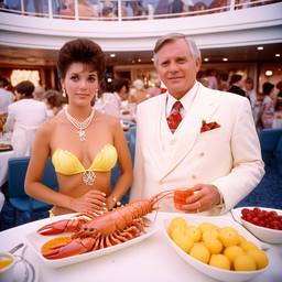 Breakfast buffet, flamboyant outfits (Kodak Portra)
