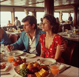 Breakfast buffet, flamboyant outfits (16mm), FFF Cruises: Voyage 01 · FFF\CRS\069\011