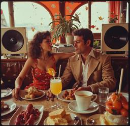 Breakfast buffet, flamboyant outfits (16mm, surreal), FFF Cruises: Voyage 01 · FFF\CRS\072\006