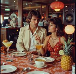 Breakfast buffet, flamboyant outfits (16mm, surreal), FFF Cruises: Voyage 01 · FFF\CRS\072\009