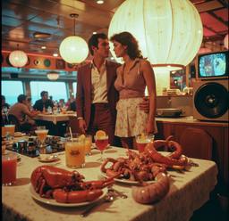 Breakfast buffet, flamboyant outfits (16mm, surreal), FFF Cruises: Voyage 01 · FFF\CRS\072\012