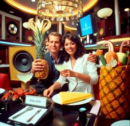 Breakfast buffet, flamboyant outfits (16mm, surreal), FFF Cruises: Voyage 01 · FFF\CRS\072\018
