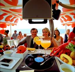 Breakfast buffet, flamboyant outfits (16mm, surreal), FFF Cruises: Voyage 01 · FFF\CRS\072\019