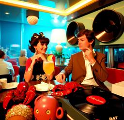 Breakfast buffet, flamboyant outfits (16mm, surreal), FFF Cruises: Voyage 01 · FFF\CRS\072\022