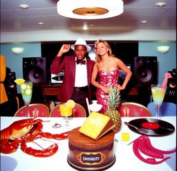 Breakfast buffet, flamboyant outfits (16mm, surreal), FFF Cruises: Voyage 01 · FFF\CRS\072\024