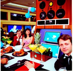 Breakfast buffet, flamboyant outfits (16mm, surreal), FFF Cruises: Voyage 01 · FFF\CRS\072\027