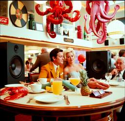 Breakfast buffet, flamboyant outfits (16mm, surreal), FFF Cruises: Voyage 01 · FFF\CRS\072\028