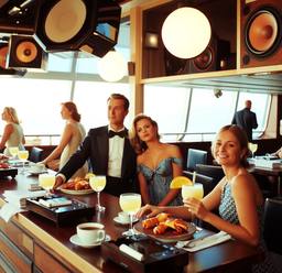 Breakfast buffet, flamboyant outfits (16mm, surreal), FFF Cruises: Voyage 01 · FFF\CRS\072\031