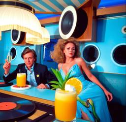 Breakfast buffet, flamboyant outfits (16mm, surreal), FFF Cruises: Voyage 01 · FFF\CRS\072\035
