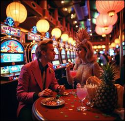 The ship's casino, slot machines and roulette (16mm, surreal), FFF Cruises: Voyage 01 · FFF\CRS\073\002