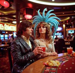 The ship's casino, slot machines and roulette (16mm, surreal), FFF Cruises: Voyage 01 · FFF\CRS\073\004