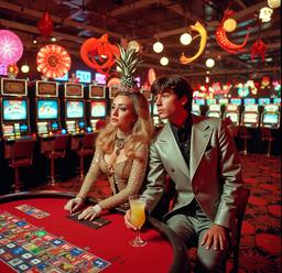 The ship's casino, slot machines and roulette (16mm, surreal), FFF Cruises: Voyage 01 · FFF\CRS\073\005