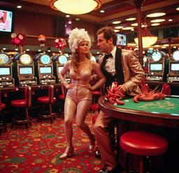 The ship's casino, slot machines and roulette (16mm, surreal), FFF Cruises: Voyage 01 · FFF\CRS\073\007