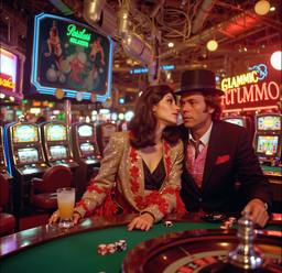 The ship's casino, slot machines and roulette (16mm, surreal), FFF Cruises: Voyage 01 · FFF\CRS\073\008